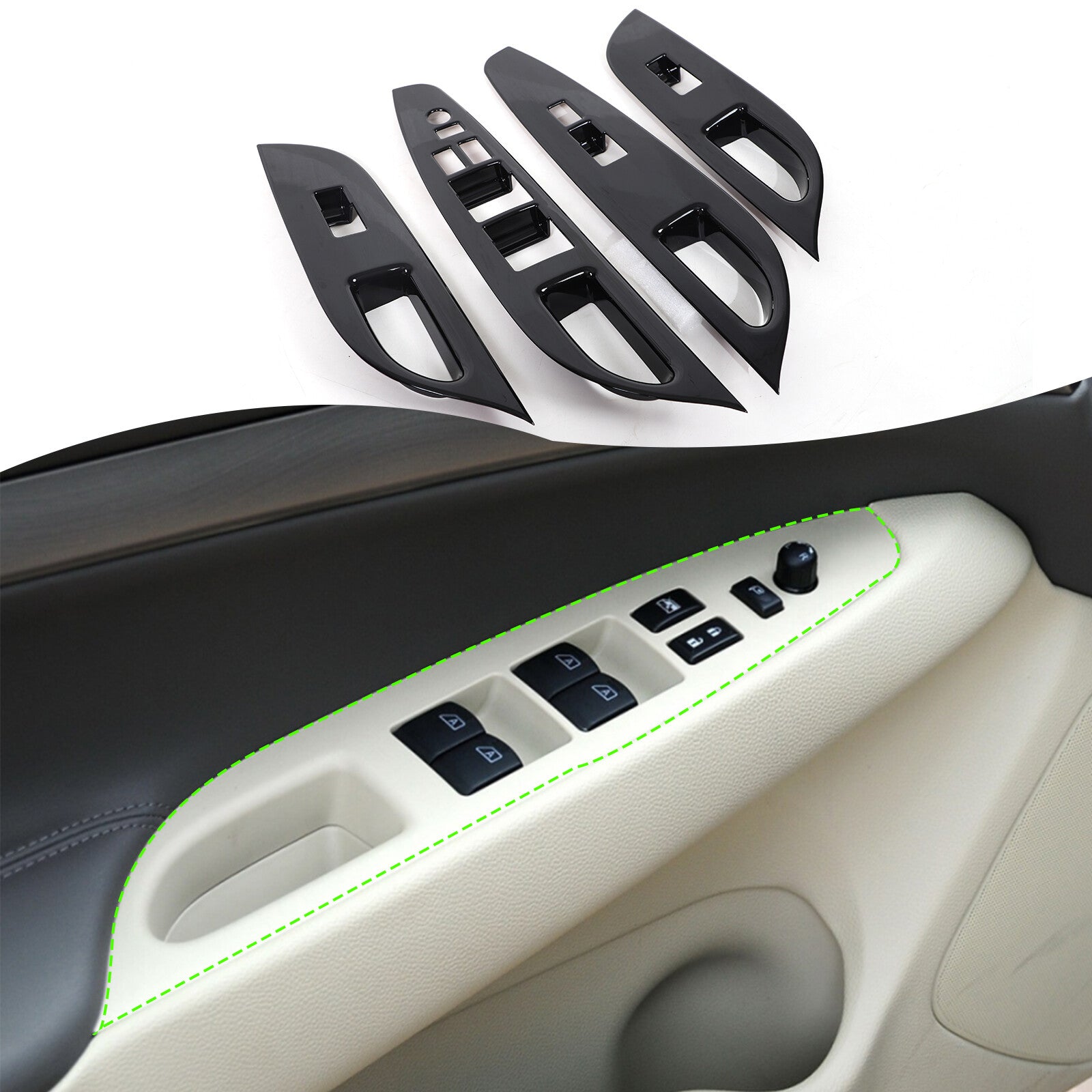 ABS carbon fiber driver for seat ventilation frame decoration suitable for Corvette C7 2014-2019- v
