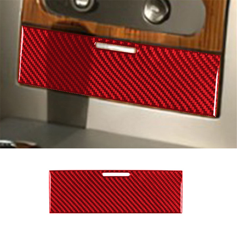Red for Audi Q7 2016-2019 Carbon Fiber Gear Shift Panel Outer Frame Trim Cover v