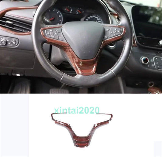 1X Red Wood Grain Steering Wheel Button Cover Trim For 2016-24 for Chevrolet Malibu