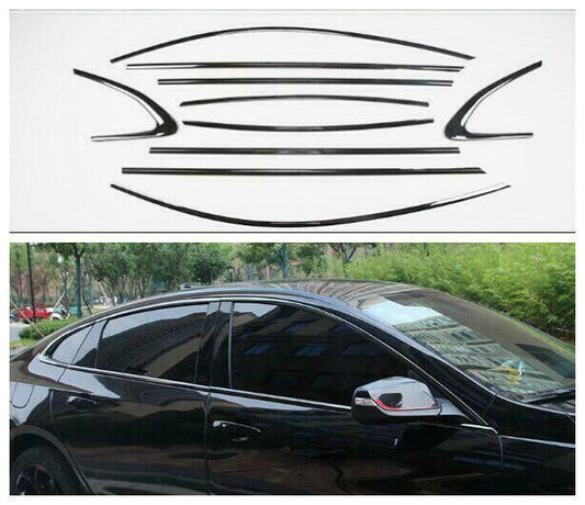 Black steel Car Window Strip Cover Trim 10pcs For Malibu 2016-20-21-22 n