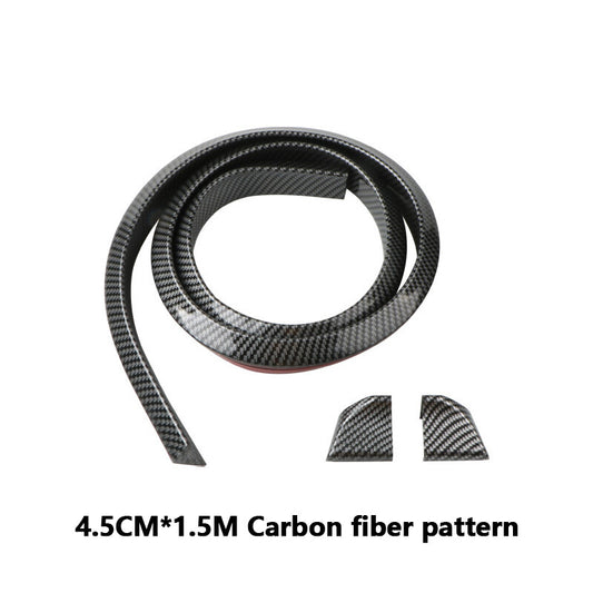 1 piece of carbon fiber 4.9-foot car trunk boiler roof lip kit, rear wing trim, and tail fin.