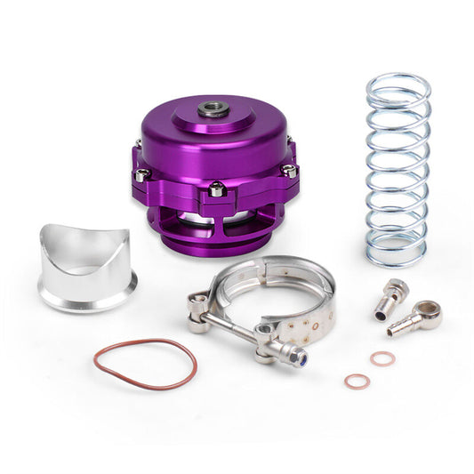 Universal 50mm Purple Blow Off Valve BOV + V-band Clamp Aluminum Flange Spring