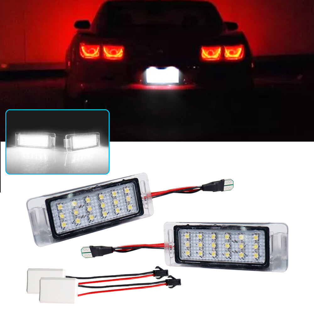 CAN-bus white LED license plate light Assy for Chevrolet Camaro for Corvette SS ATS CTS Q
