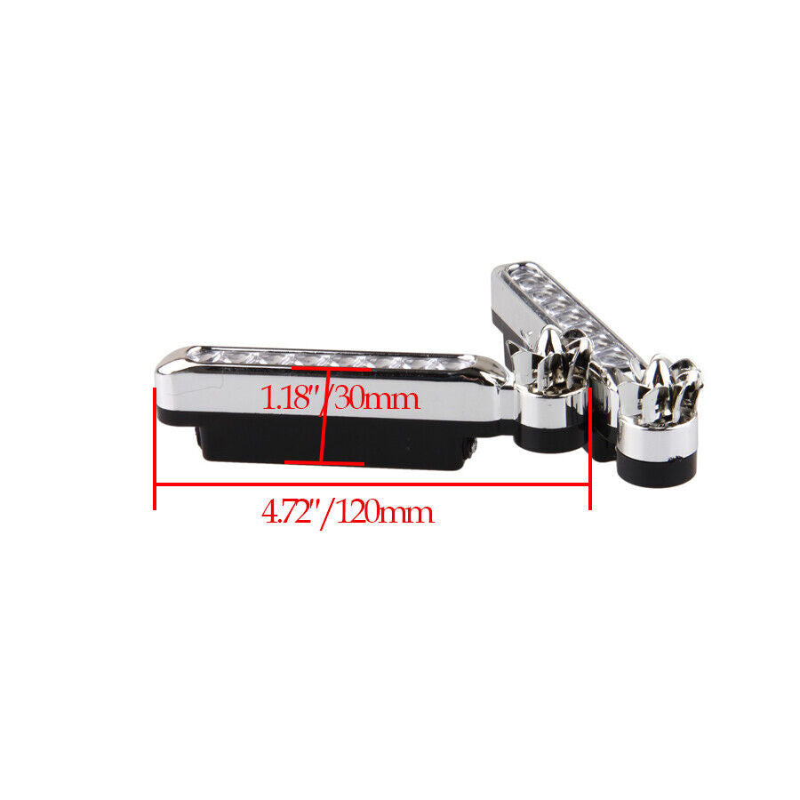 LED automotive DRL daytime running lights, fog warning headlights, 2x fan-powered