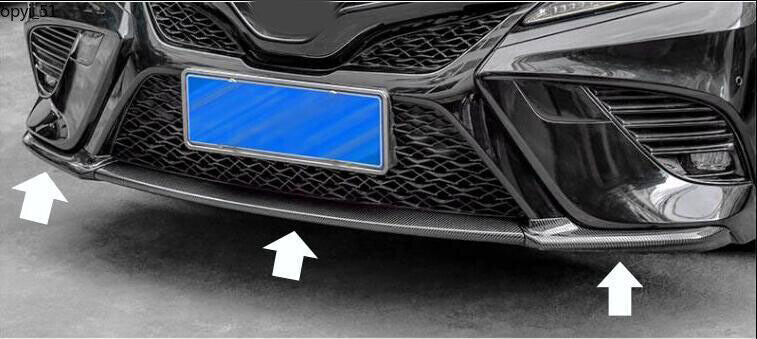 for Toyota for Camry XSE 2021-23 Carbon Fiber ABS Front Bumper Moulding Cover Trim3