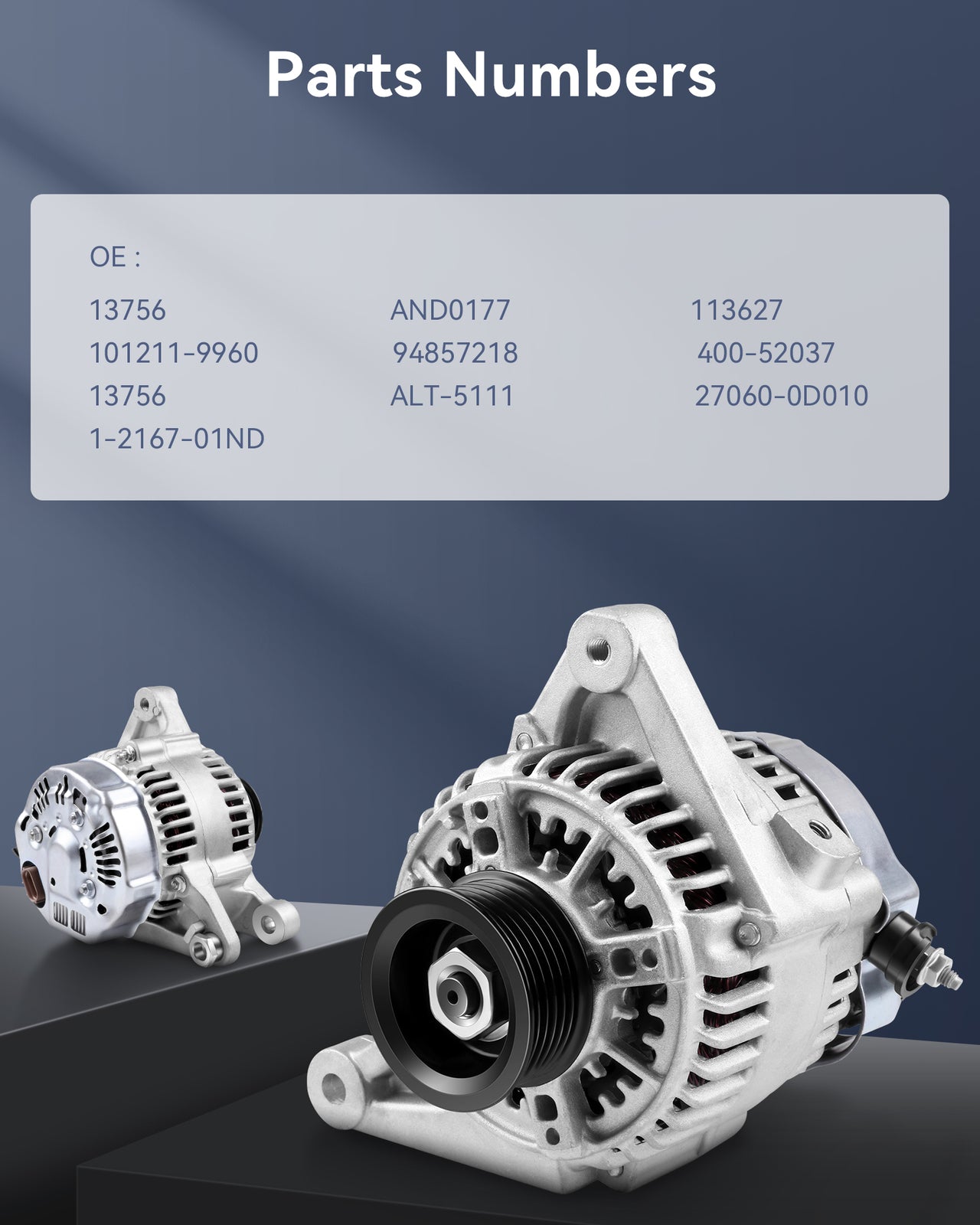 AND0177 New Alternator Fit for 1998-2002 for Chevrolet Prizm Base Sedan 4-Door 1.8L