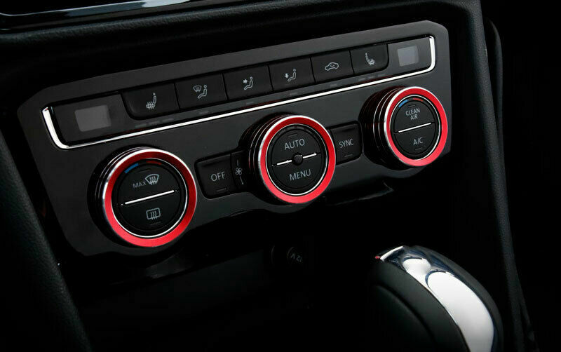 Red Aluminum Central Console AC Switch Trim for Volkswagen for Jetta Mk7 2019-2021