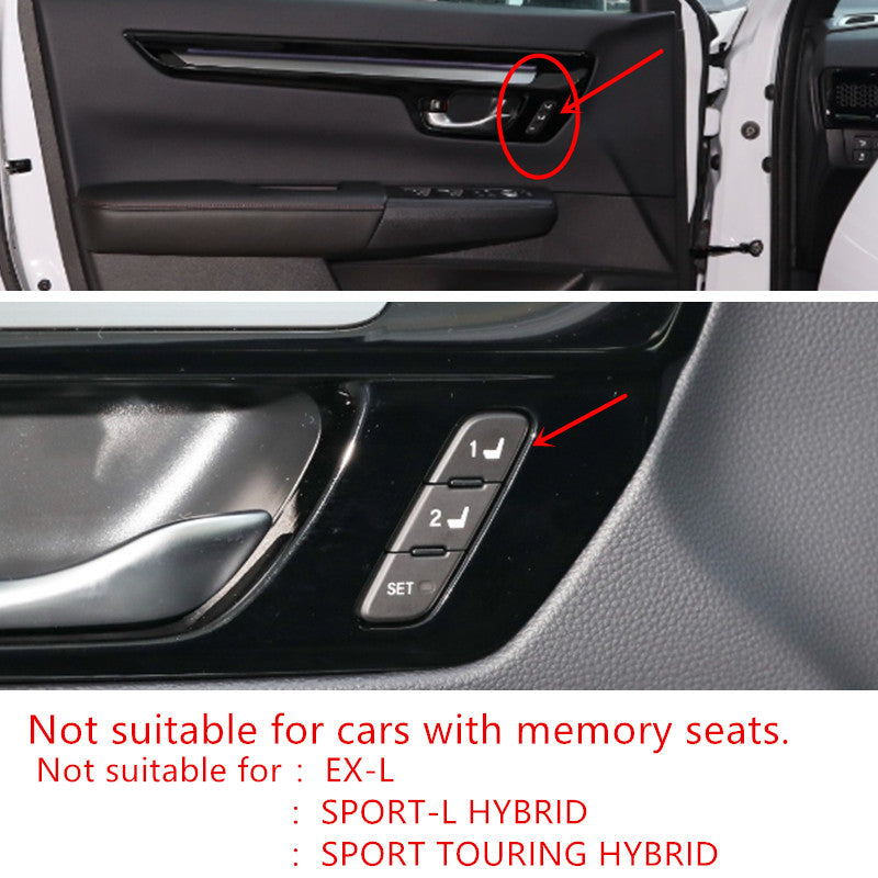 Carbon Fiber Interior Door Decor Trim 4pcs for Honda CRV CR-V 2023 2024 v