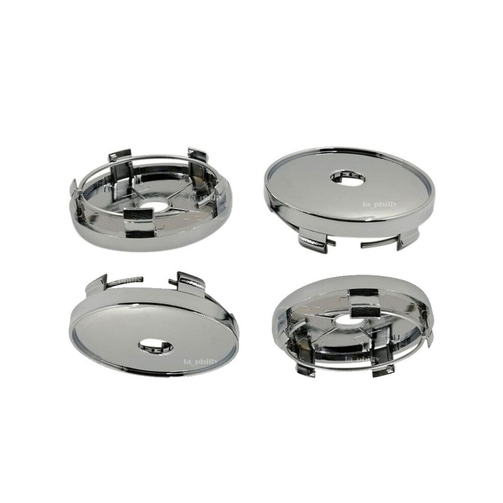 Set Of 4 Car Wheel Center Hub Caps Rim Dust Cover Cup 60mm Silver Universal Q