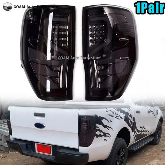 Taillights, LED, black, suitable for Ford Ranger T6 XLT PX Wildtrak pickups 2012-19
