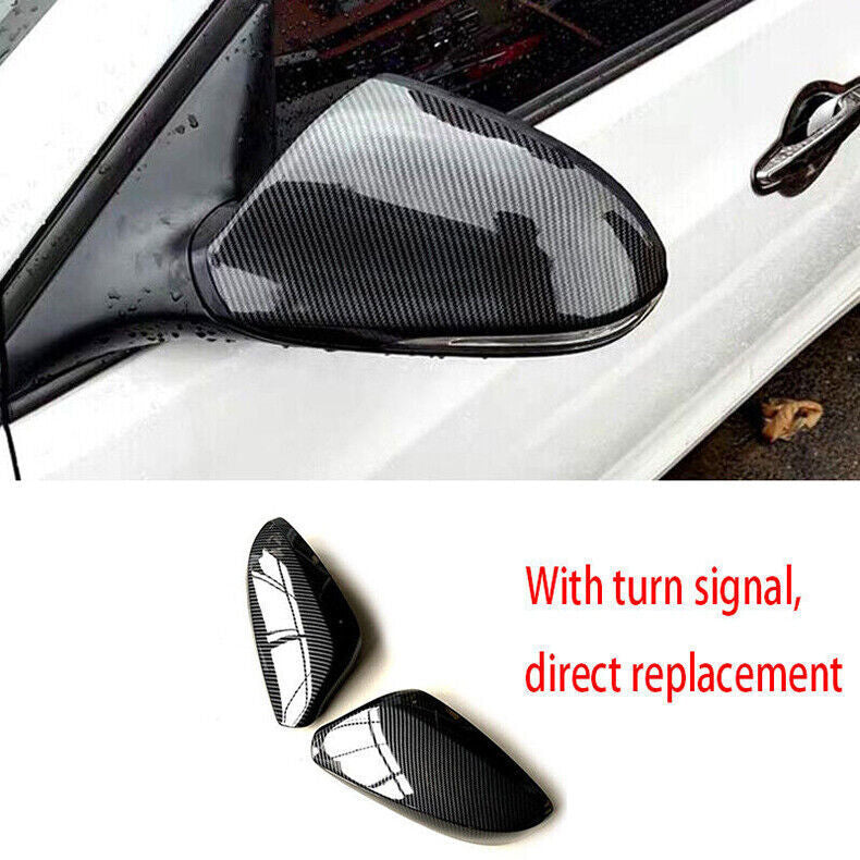 for Hyundai Sonata 2015-2019 Carbon Fiber Door Rearview Mirror Cover Cap Replace