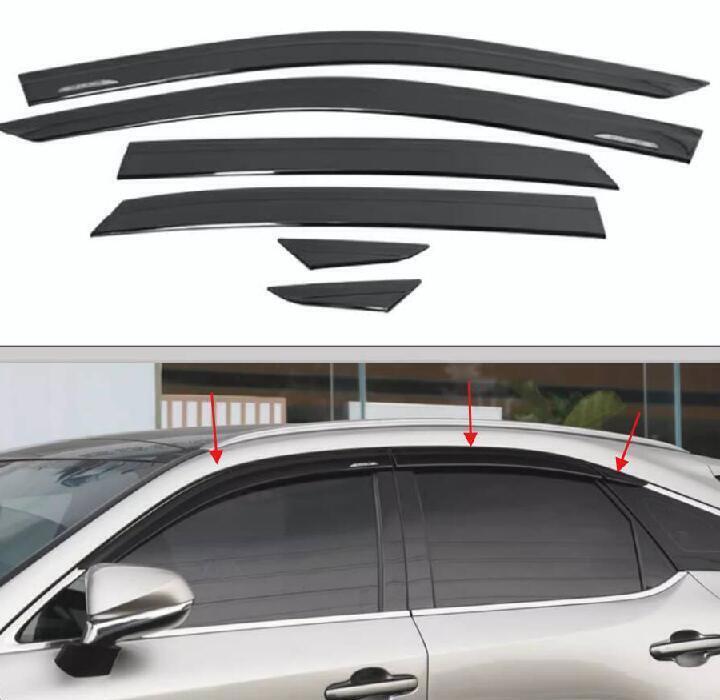 for Lexus RX350 350h 2023-24 Black Window Visor Vent Sun Shade Rain Guard Shield