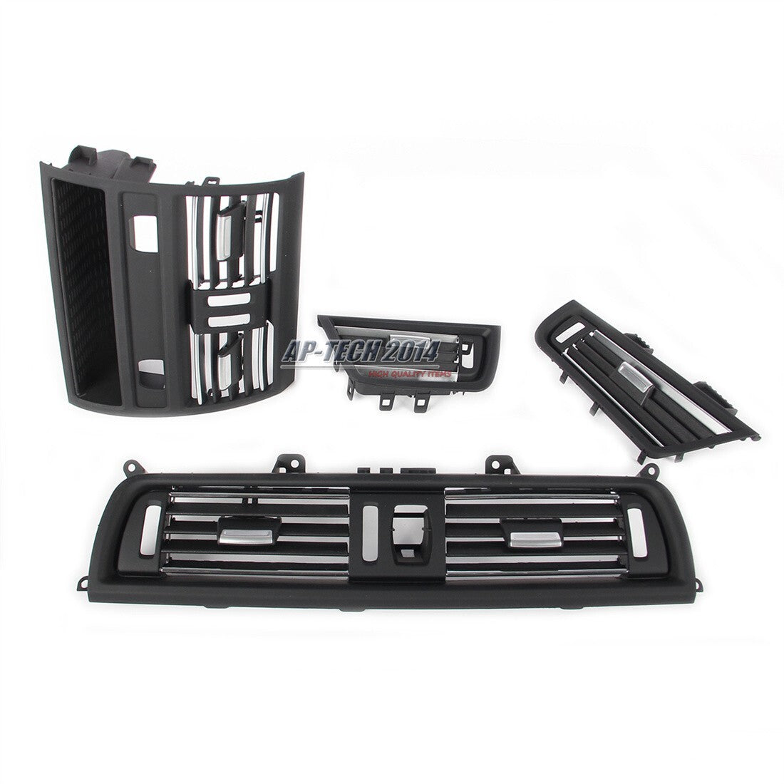 4* Dash AC Air Outlet Vent Kit Silver Trim Fit for BMW 520i 525i 530i 5 Series Q