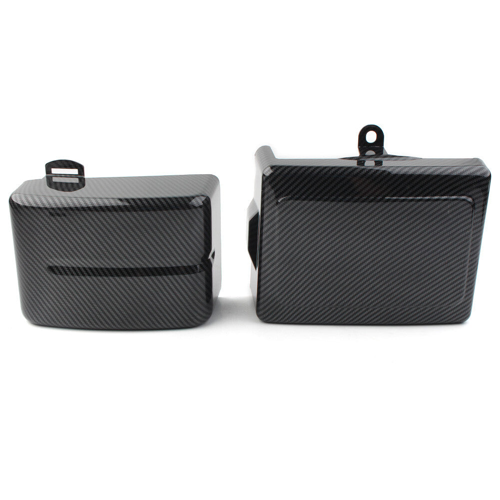 Left Right Carbon Battery Side Cover Fit for Harley Dyna Street Bob FXDB 2006-2017
