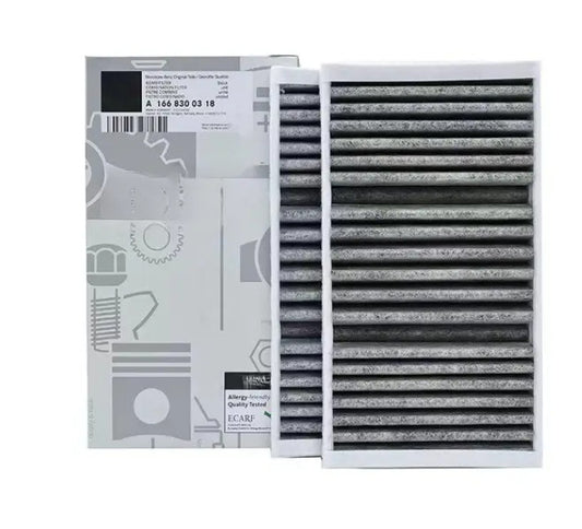 One new cabin air filter is suitable for GL-Class, X166, GL, ML, W166, GLE, and GLS. n