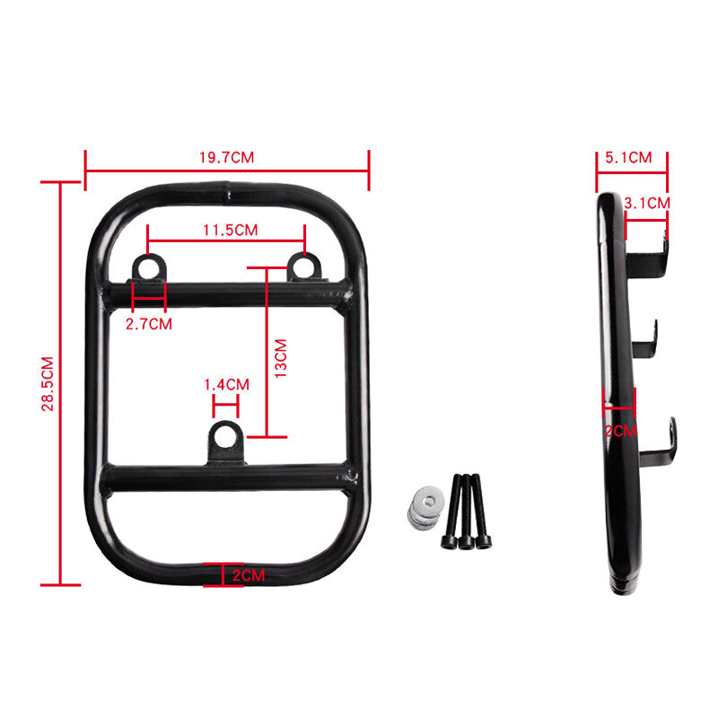 Motorcycle scooter rear metal tail fin electric bicycle rack conversion luggage rack - n