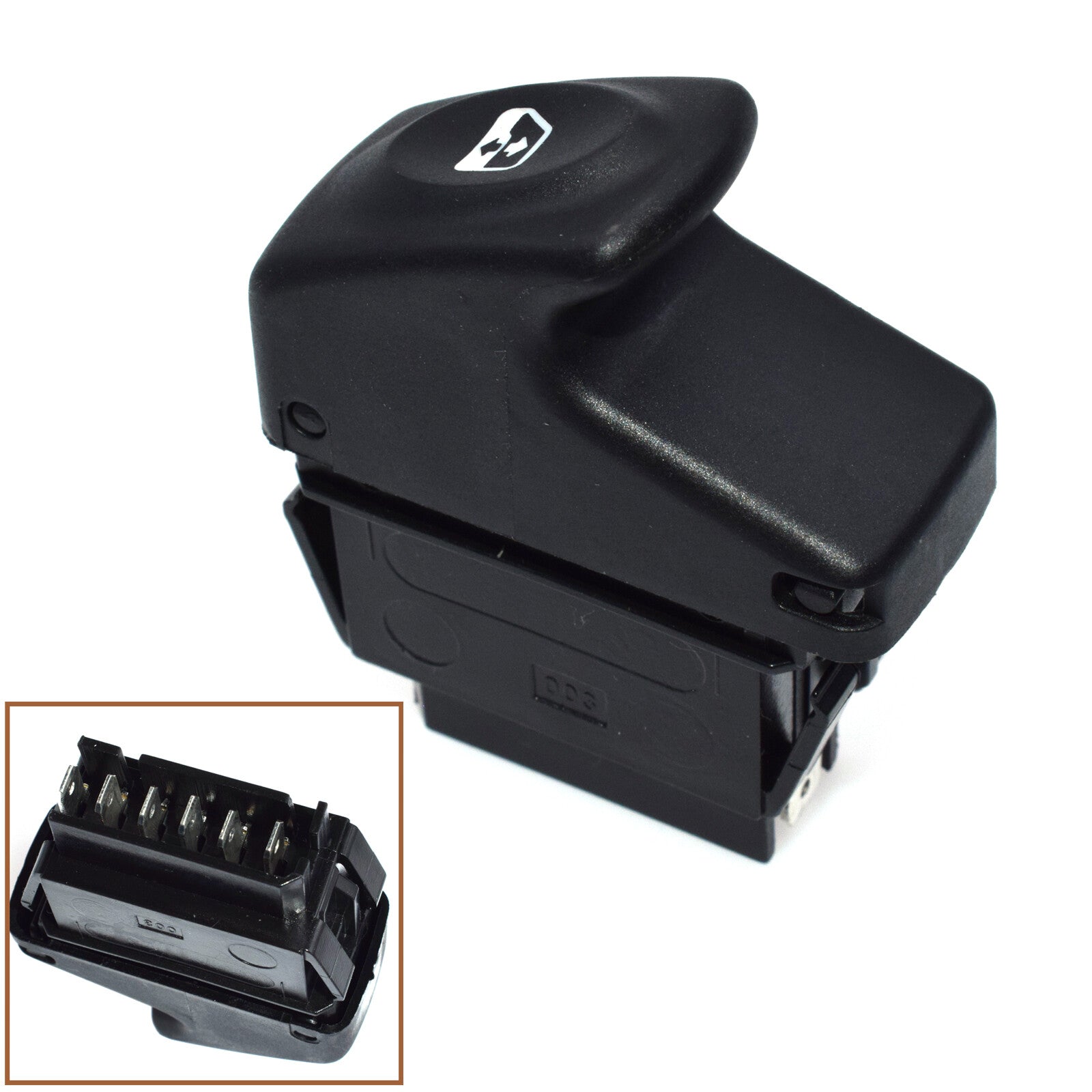 6-pin window control switch button for Clio II Megane I BA0 770042998- v