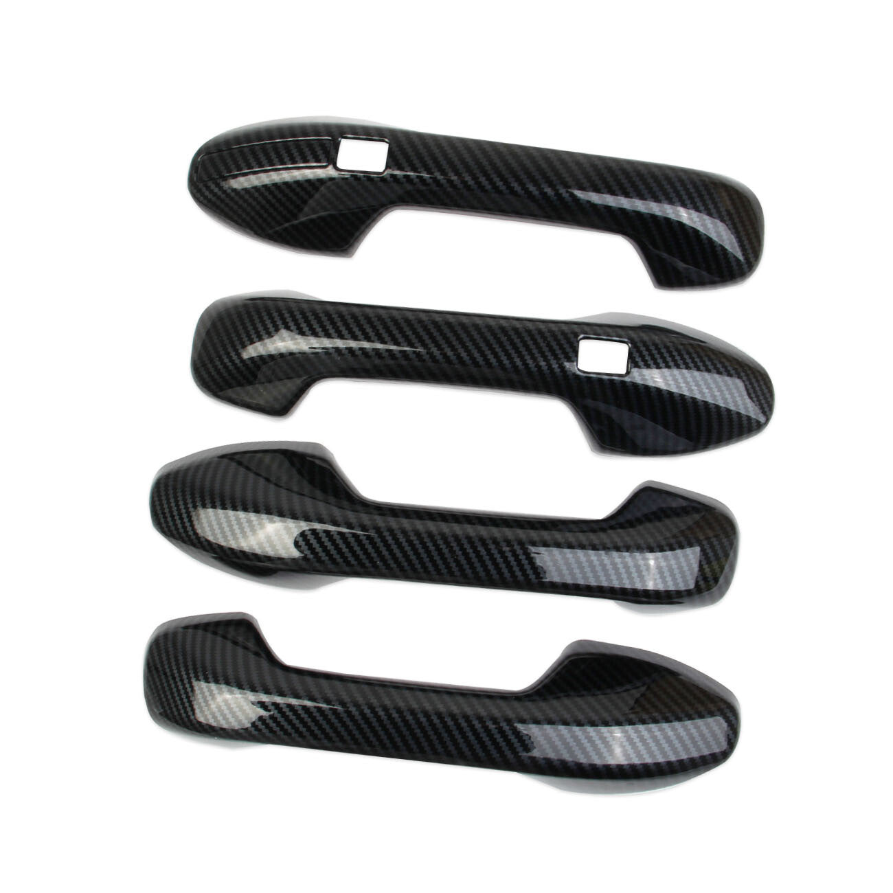 Carbon Fiber Style Side Door Handles Trims Cover for Hyundai Palisade 2023-2025
