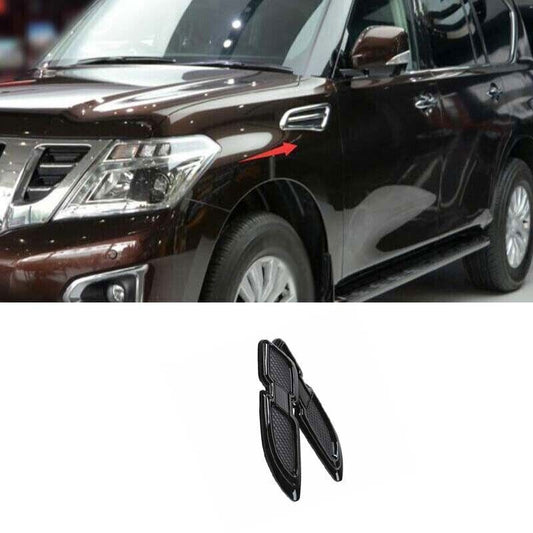 2P Side Vent Fender Flank Black Cover Trim for Nissan Armada Patrol Y62 2017-20
