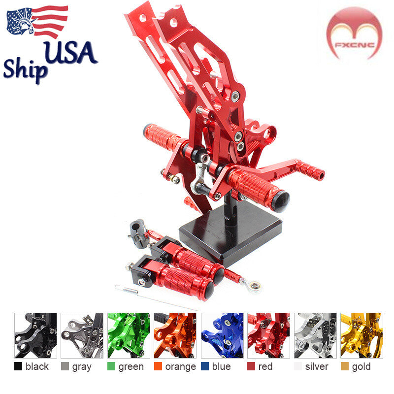 CNC adjustable gear feet for Honda GROM MSX125 2012-2014 2015 2016 Red