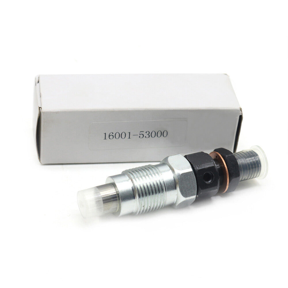 Fuel injector nozzles 16001-53000 are suitable for RTV900G, ZD18, ZD221, D722, and D782 engines. n