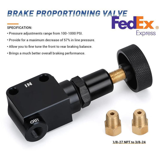 Brake Proportion Valve Adjustable Pressure Regulator Screw Knob Type for Wilwood Q