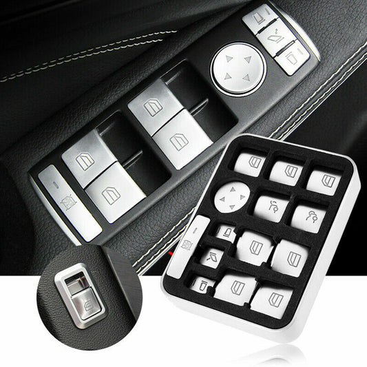 for Mercedes Benz E C-Class GLK Car Door Armrest Window Switch Button Cover Trim