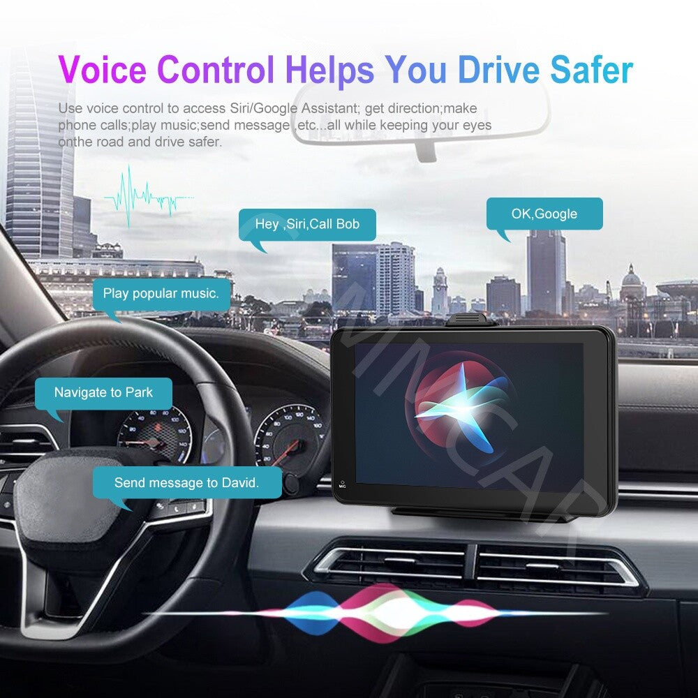 For Android Auto Apple CarPlay Touch Screen 7in Car Stereo Radio Bluetooth FM