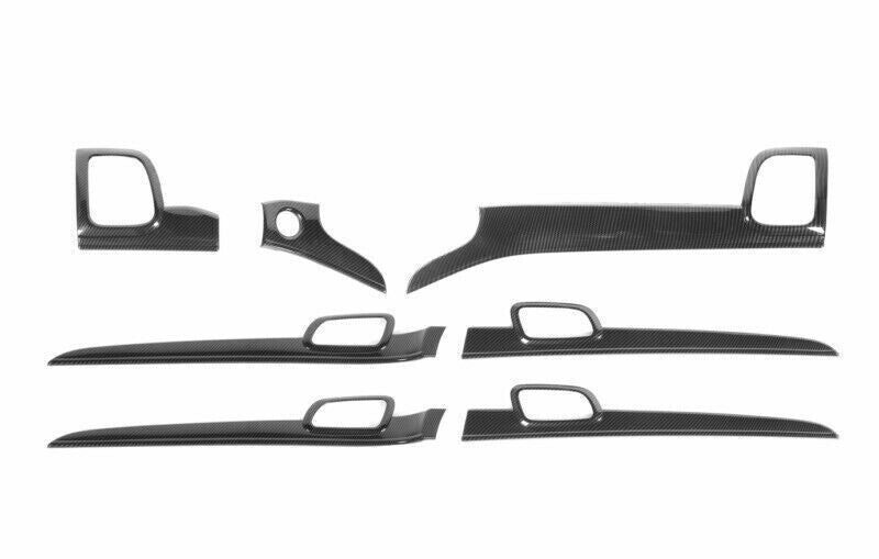 for Jeep Grand Cherokee 2011-2021 Dashboard Panel+Door Handle Trim Carbon ABS 7x
