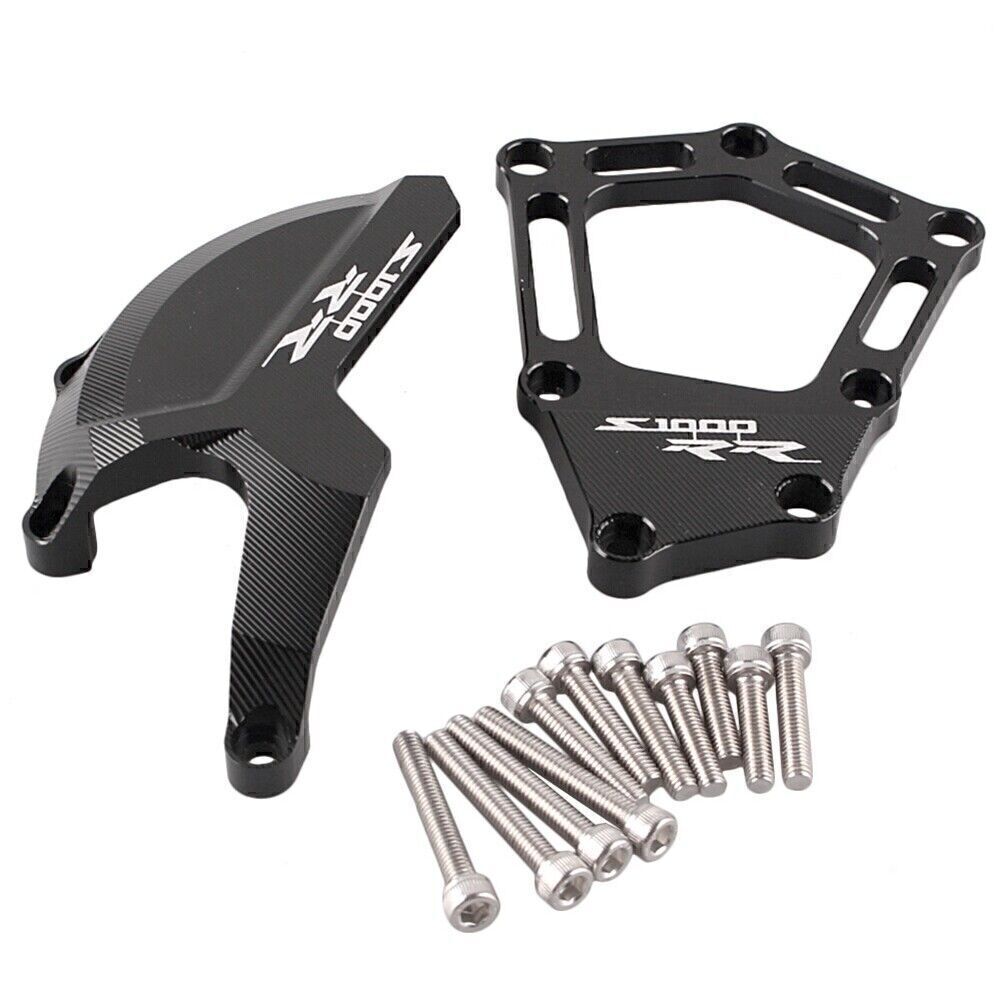 for BMW S1000RR 09-14 Black CNC Engine Stator Starter Cover Slider Protector Set Q