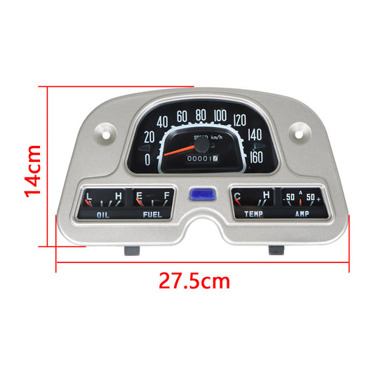 The speedometer instrument cluster is compatible with for Land Cruiser FJ40, FJ45, and BJ40 models manufactured between 1974 and 1975-1980. n