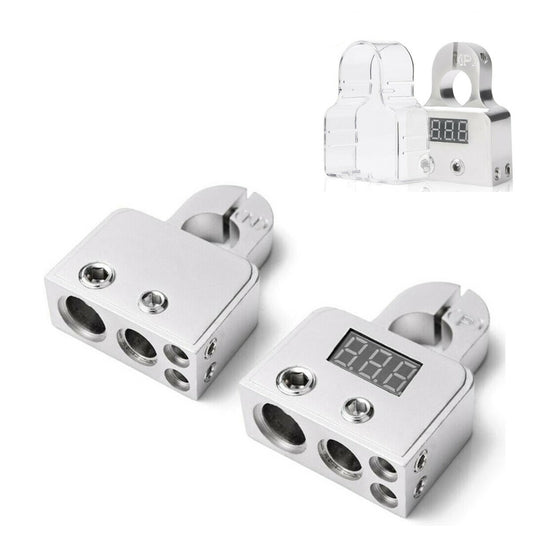 2pcs Positive/Negative Battery Terminal Pair 0 4 8 Awg Gauge w/Protector Cover