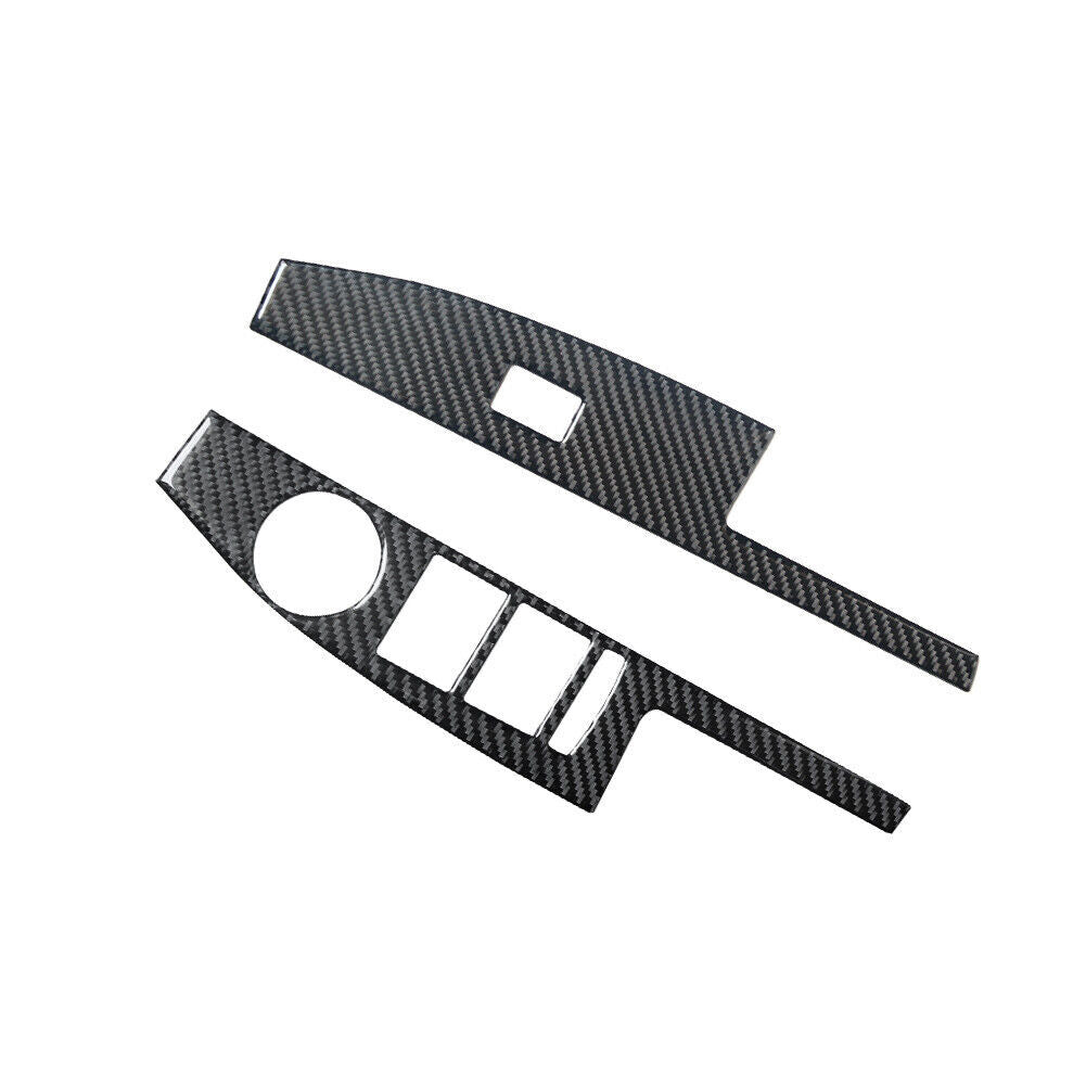 2-Piece Carbon Fiber Front Window Lift Panel Cover Trim for Sonic 12-16- n
