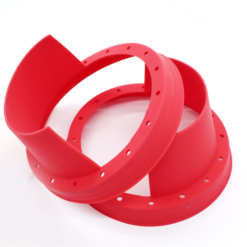 2X 6.5 Car Auto Red Speakers Silicone Mounting Bracket Spacer Ring Adapter Trim v