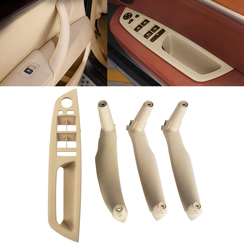 4xInner Interior Door Pull Handle Trim Cover RHD Fit for BMW X5 E70 X6 E71 E72 Beige