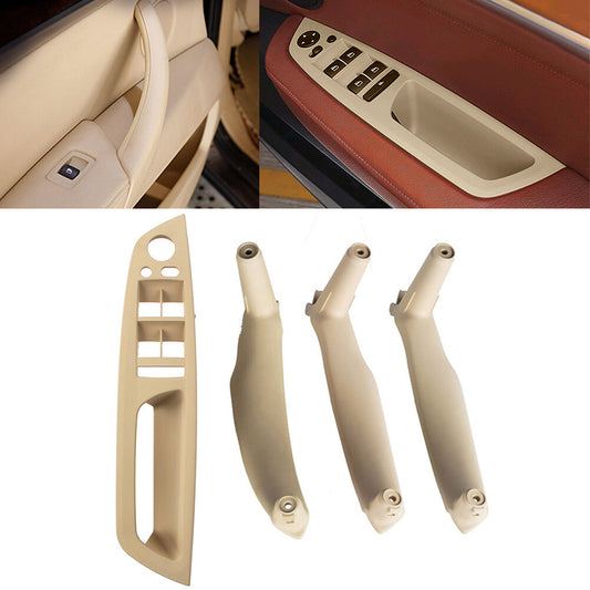 4xInner Interior Door Pull Handle Trim Cover RHD Fit for BMW X5 E70 X6 E71 E72 Beige