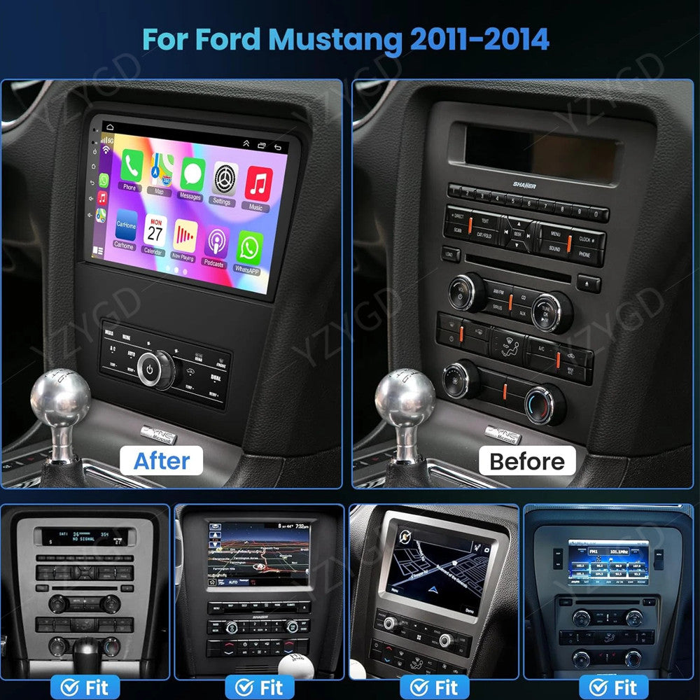 10 Apple Carplay for Ford for Mustang 2010-2014 Android Car Radio StereoGPS Screen