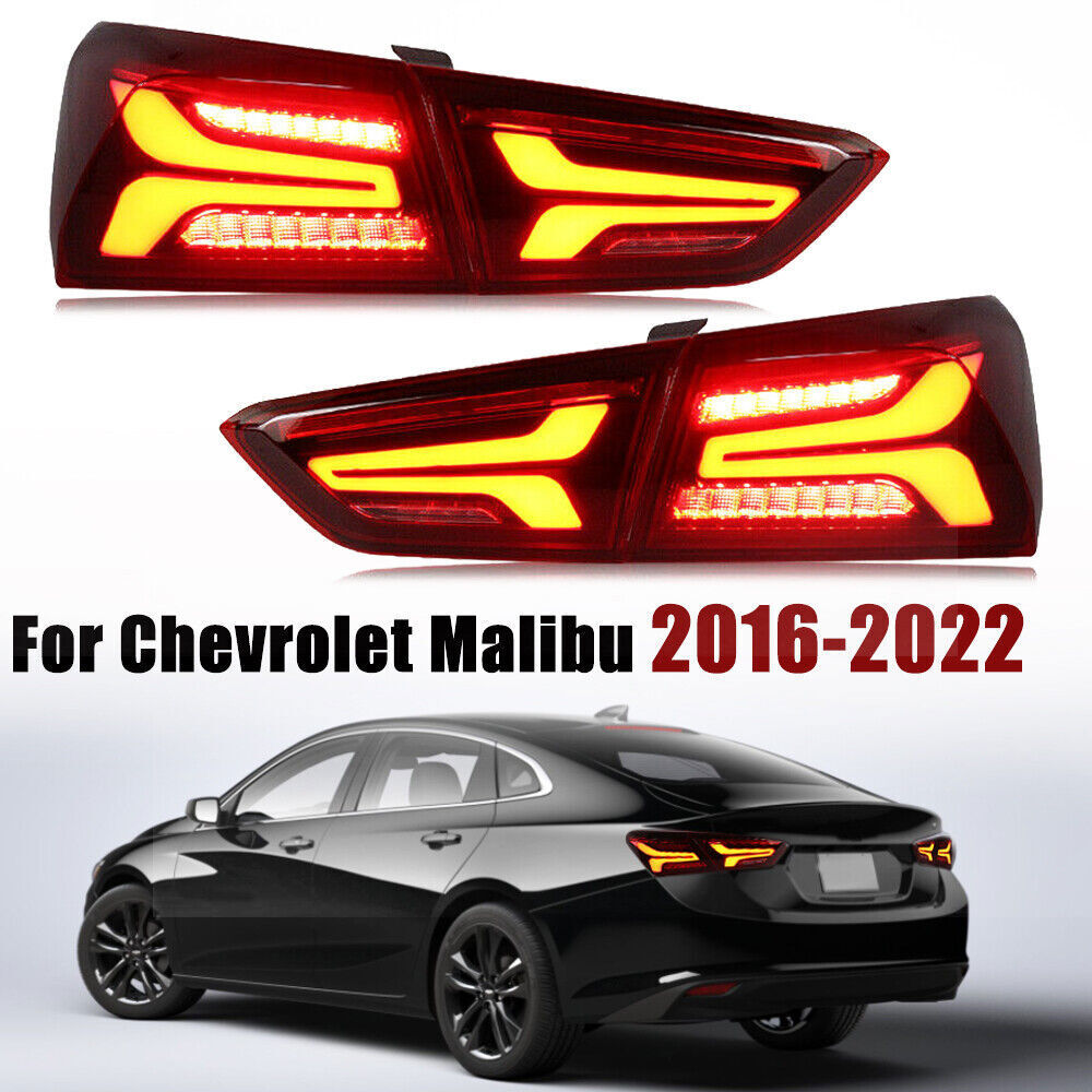 For Malibu 2016-2022 Brake Stop Signal Lamps LED Rear Tail Lights 1Set n