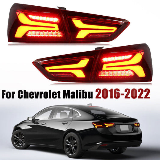 For Malibu 2016-2022 Brake Stop Signal Lamps LED Rear Tail Lights 1Set n