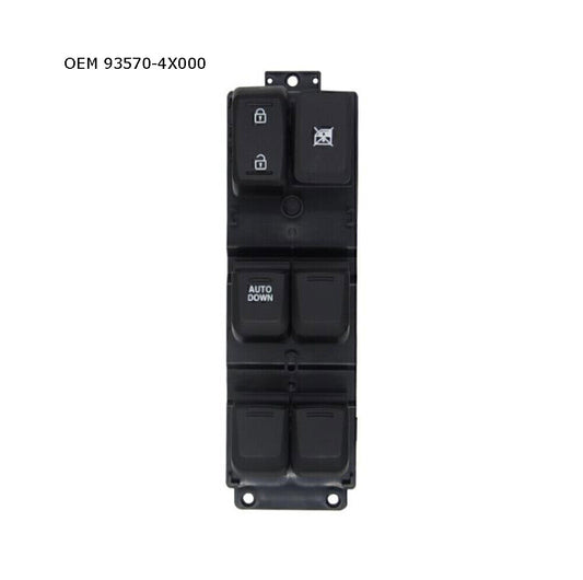 For 2011-2017 2012 93570-4X000 for Kia K2 Power Window Switch Button Cover Kit Black