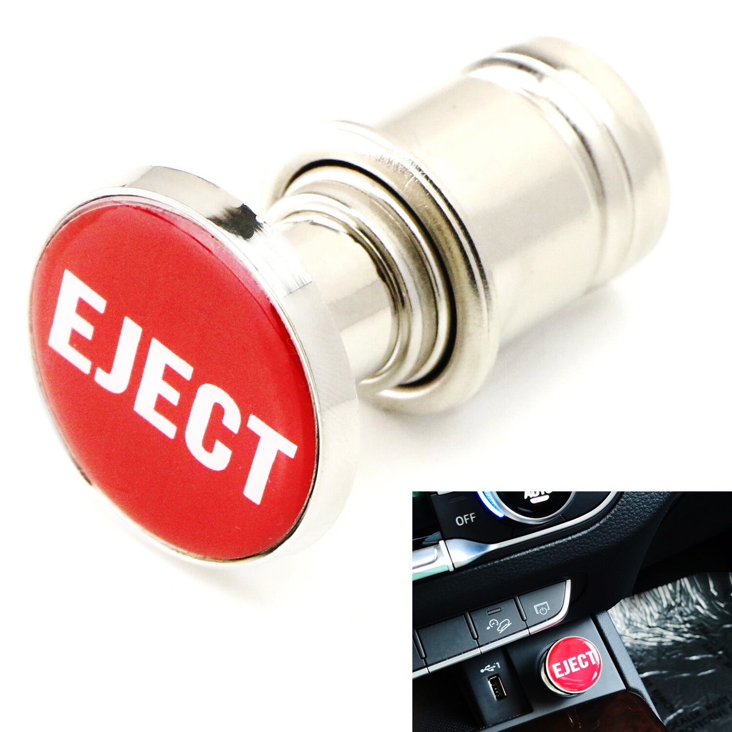 Universal Sport Red Pop-up Button Design Car Cigarette Lighter Plug Protector - n