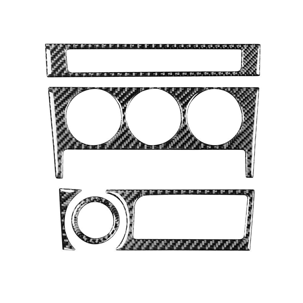 for Audi A4 B8 2008 - 2015 Carbon Fiber Interior Dashboard Instrument for Navigator Cover- v