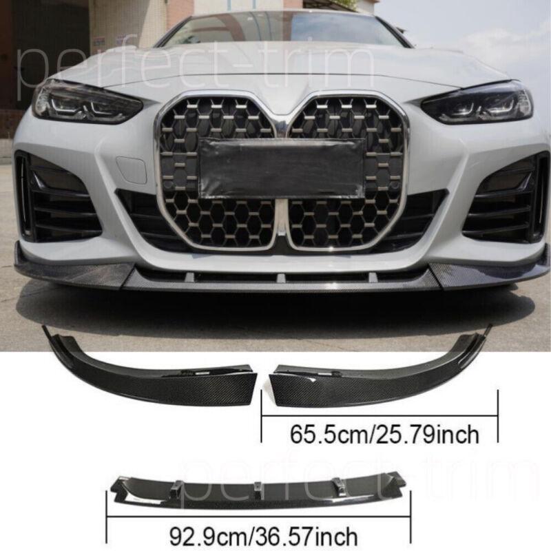 For 2022-2024 for BMW 4 Series G26 M440i Real Carbon Fiber Front Bumper Lip 4 Doors Q