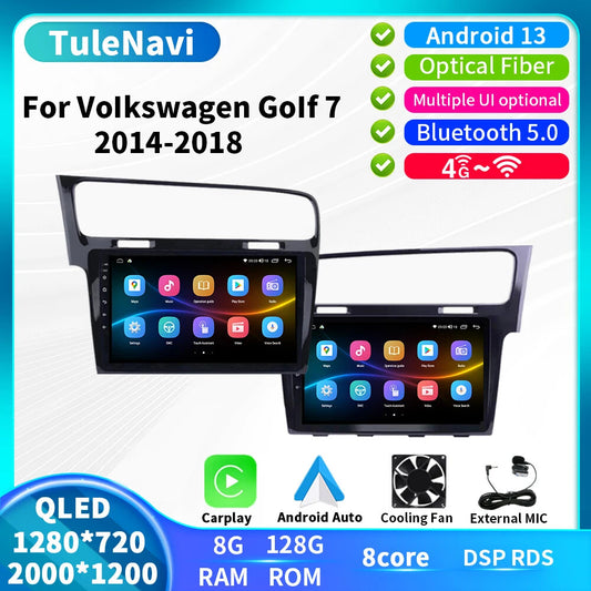 for Volkswagen for Golf 7 2014-2018 Stereo CarPlay Car Radio Screen Video Player GPS