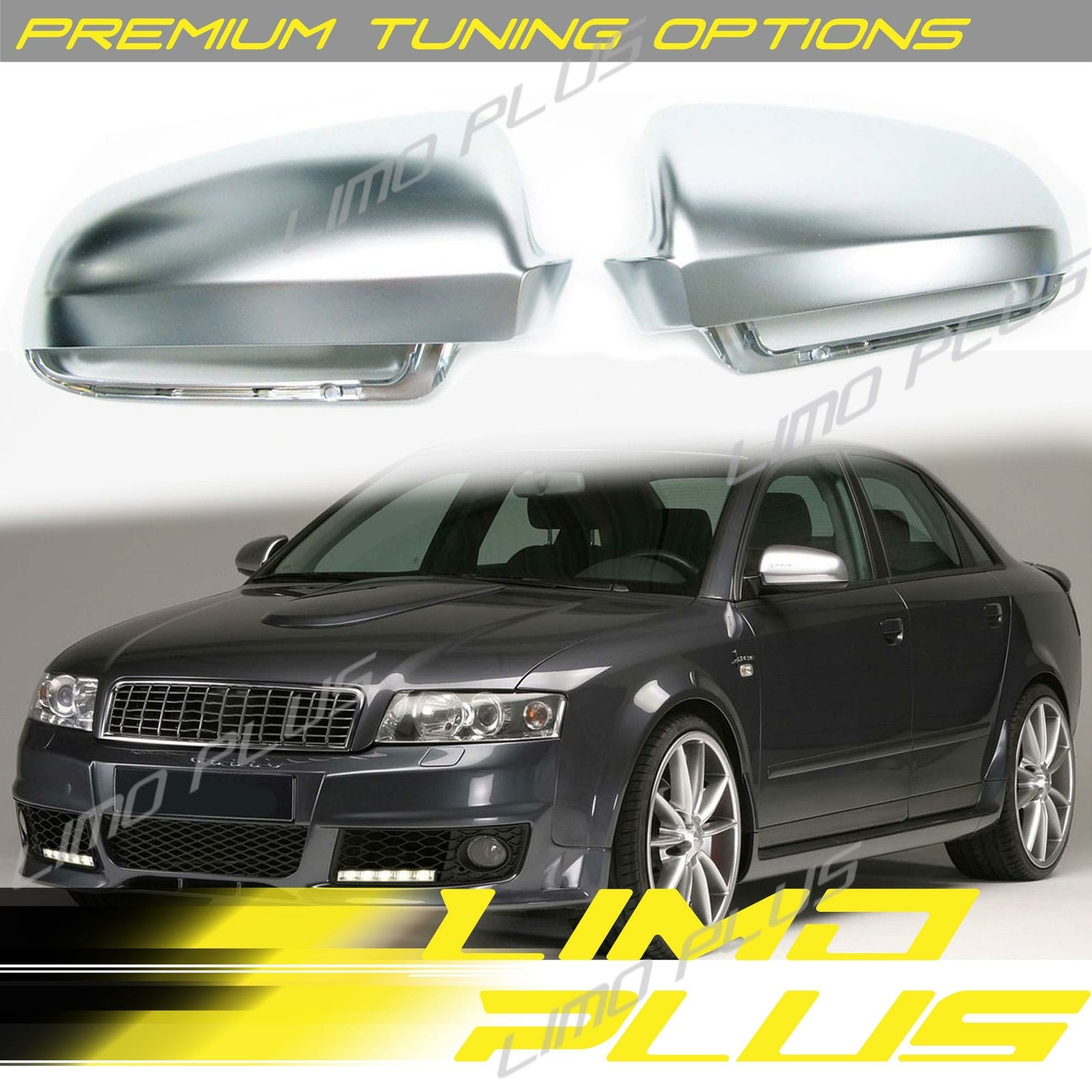 Matt for CHRome Side Mirror Protector for for Audi A3 8P S3 A4 S4 B6 B7 S4 A6 C6 mc1- v