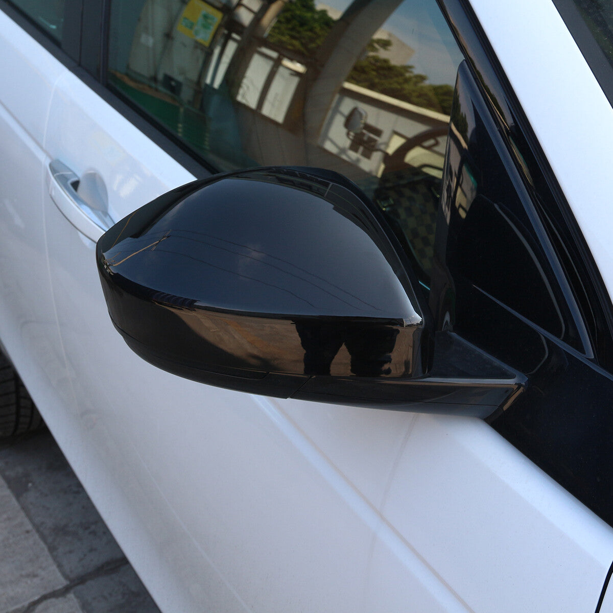 Glossy Black ABS Side Mirror Trim for Land Rover Discovery Sport 2015 - 19- n
