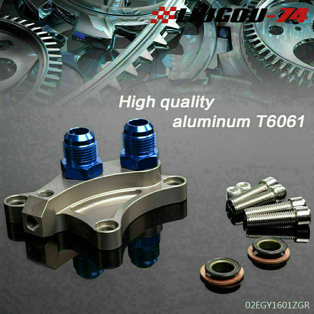 Fit for SR20DET SILVIA S15 S14 SR20DET 200SX Oil Cooler Block Adapter- v