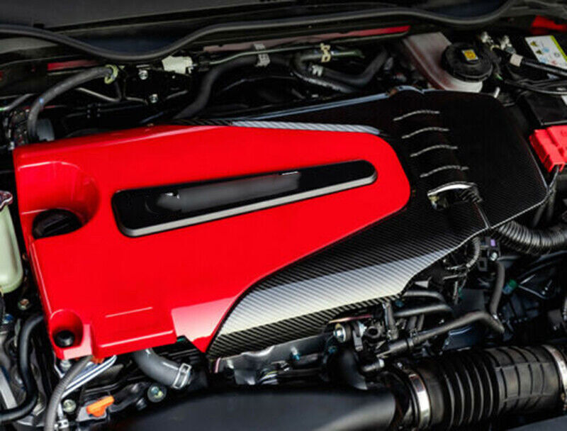 for Honda for Civic 2022-23 1.5T RedCarbon Engine Hood Cover Bonnet With Screw Trim