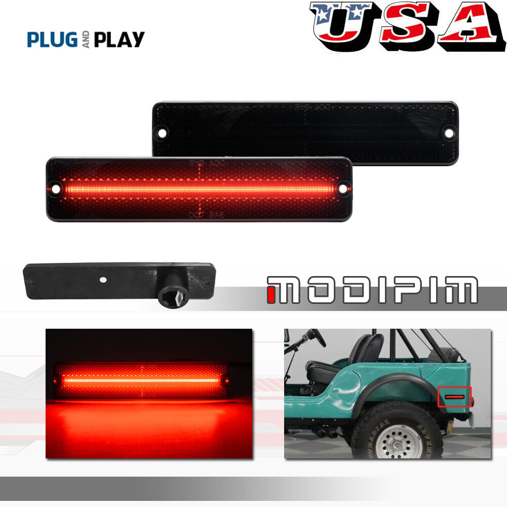 A red LED side marker light in the rear corner is suitable for the for Jeep Cherokee CJ5/6/7 J10/20 pickup- v
