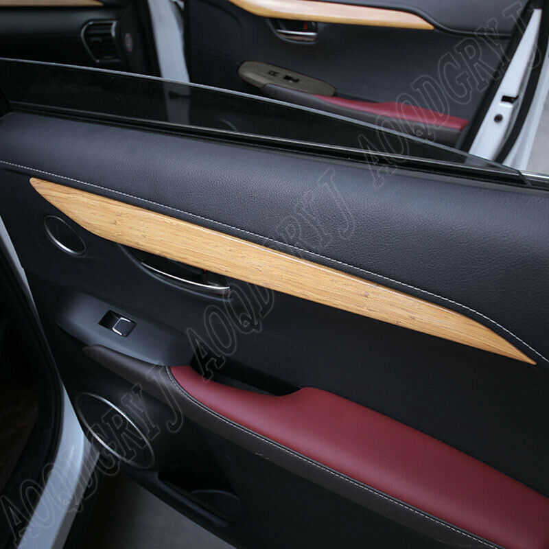 4P Wood Grain Look Car Interior Door Trim Strips for Lexus NX200t300h 2015-2021